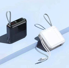 "Chubby" 10000mAh Two In One Power Bank Plug With Cable