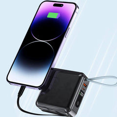 "Chubby" 10000mAh Two In One Power Bank Plug With Cable