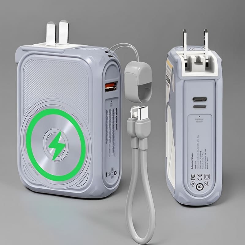 ChubbyBoost Magnetic Power Bank – 10000mAh Wireless Wall Charger