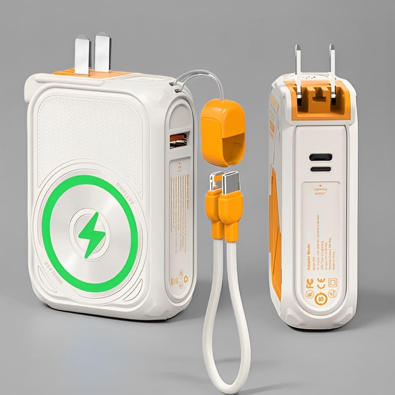 ChubbyBoost Magnetic Power Bank – 10000mAh Wireless Wall Charger